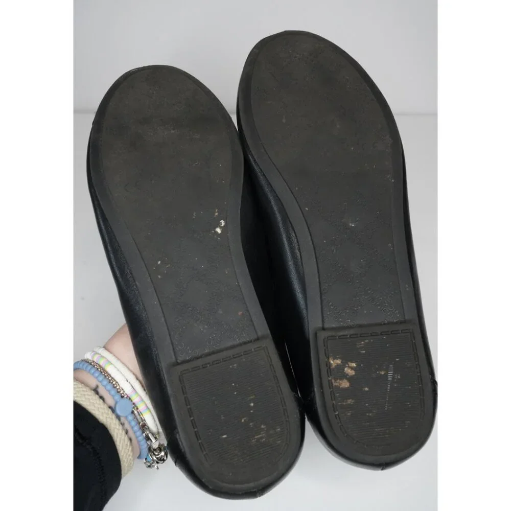 Vionic,‎ Caroll, Leather Ballet Flats Shoes, Black